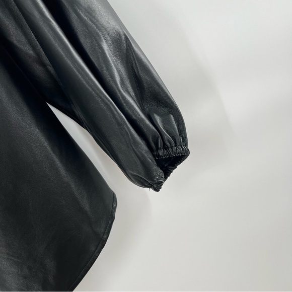 MAISON Cinqcent faux leather long sleeves top - Picture 3 of 4